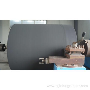 Production of rubber rollers for machinery